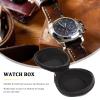 Baluue Travel Watch Case, Single Watch Box Zipper, EVA Storage Box Round Wristwatches, Single Organizer Showcase for Mens view 4