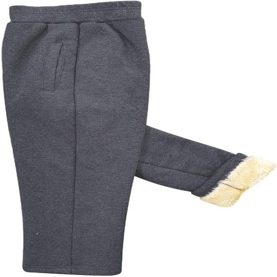 AMEBELLE Boys Girls' Winter Warm Jogger Pant Fleece Lined Elastic Waist Sweatpants(0339-DarkGrey02-4/5T)