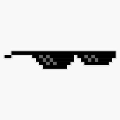 8 Bit MLG Glasses Sticker Vinyl Bumper Sticker Decal Waterproof 5"