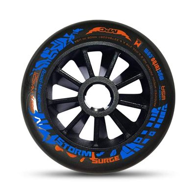 Bont MPC Storm Surge Inline Speed Skate Wheel - Wet-Weather Skating Dual Durometer - 100mm, 110mm, 125mm - Set of 6 (125mm)