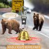 NedFoss 2" Loud Bear Bell with Whistle Set for Hikers, 3 in 1 Hiking Gear Solid Brass Bear Bells with Silencer, Emergency Whistle and Carabiner for Survival, Hiking, Biking, Fishing, Climbing view 2