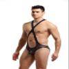 4UFIT Men's Mesh Leotard Underwear Jumpsuits Wrestling Singlet Bodysuit view 3