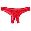 Aislor Women's Sexy Underwear See Through Mesh Artificial Pearls G-String Knickers Briefs Lingerie Red One Size view 3