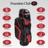 Founders Club Premium Cart Bag with 14 Way Organizer Divider Top (Charcoal Gray) view 4