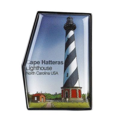 Collectible Novelty Pin for Backpack, Scarf - Made From Jeweler Class Metal - Spartan and the Green Egg Explorer Pin Series: Cape Hatteras Lighthouse - North Carolina, USA (476)