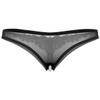 Aislor Women's Sexy Underwear See Through Mesh Artificial Pearls G-String Knickers Briefs Lingerie Black One Size view 2