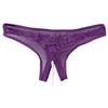 Aislor Women's Sexy Underwear See Through Mesh Artificial Pearls G-String Knickers Briefs Lingerie Purple One Size view 3