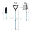 SAN LIKE Fishing Net Fish Landing Nets Ice Fishing Collapsible Telescopic Sturdy Pole Handle for Saltwater Freshwater Extending to 36/43/71/98inches (Blue-M-69inch) view 3