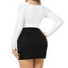 MANGOPOP Mini Faux Suede Skirt for Women High Waist Skirts view 4
