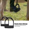 1 Pair Horse Stirrups, High Strength Plastic Horse Riding Stirrups with Non-Slip Rubber Pad Horse Tool view 2
