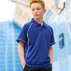 Finden & Hales Kids Piped Performance Polo LV372 - Sportswear Short Sleeves Tee - Navy/Sky/White (13-14 Years) view 4