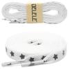 DELELE 2 Pairs Reflective Shoelace Flat Stars Silver White Safety Laces for Shoes Sneakers Boots 55 inch view 2