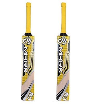 CW Mark Youngster Cricket Bat Kashmir Willow Leather Ball Bat Light Weight Cricket Bat Full Size Adults Pack of 2