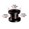 BIG GAUGES Pair of Black Anodized 0g Gauge 8mm screw-fit Flesh Tunnels Ear Plugs Piercing Jewelry Stretching Lobe Earring BGTU 10634 view 2