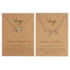 2 Pcs Zodiac Necklace 12 Constellation Necklace Set CZ Astrology Zodiac Sign Star Necklace Horoscope Constellation Pendant Birthday Month Necklace for Women - Virgo view 1