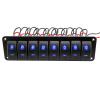 Amarine Made 12-24V Boat Switch Panel Illuminated Rocker Switch Aluminum Pre-wired Panel 2,3,4,5,6,8 Gang Toggle Switches Dash 5 Pin ON/Off 2 LED Backlit for Bus Boat Car Marine Blue LED IP65 (8 Gang) view 3