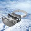 FONHCOO Ski Goggles for Men Women,Anti-Fog OTG Snow Snowboard Glasses with Detachable Lens for Skiing Skating,UV Protection Anti-Glare Silver view 4