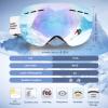 FONHCOO Ski Goggles for Men Women,Anti-Fog OTG Snow Snowboard Glasses with Detachable Lens for Skiing Skating,UV Protection Anti-Glare Blue view 2