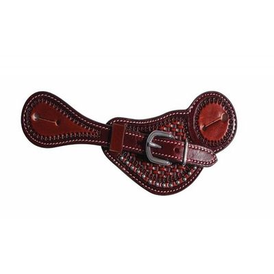 Professional S Choice Chestnut Dotted Buckaroo Basket Spur Straps