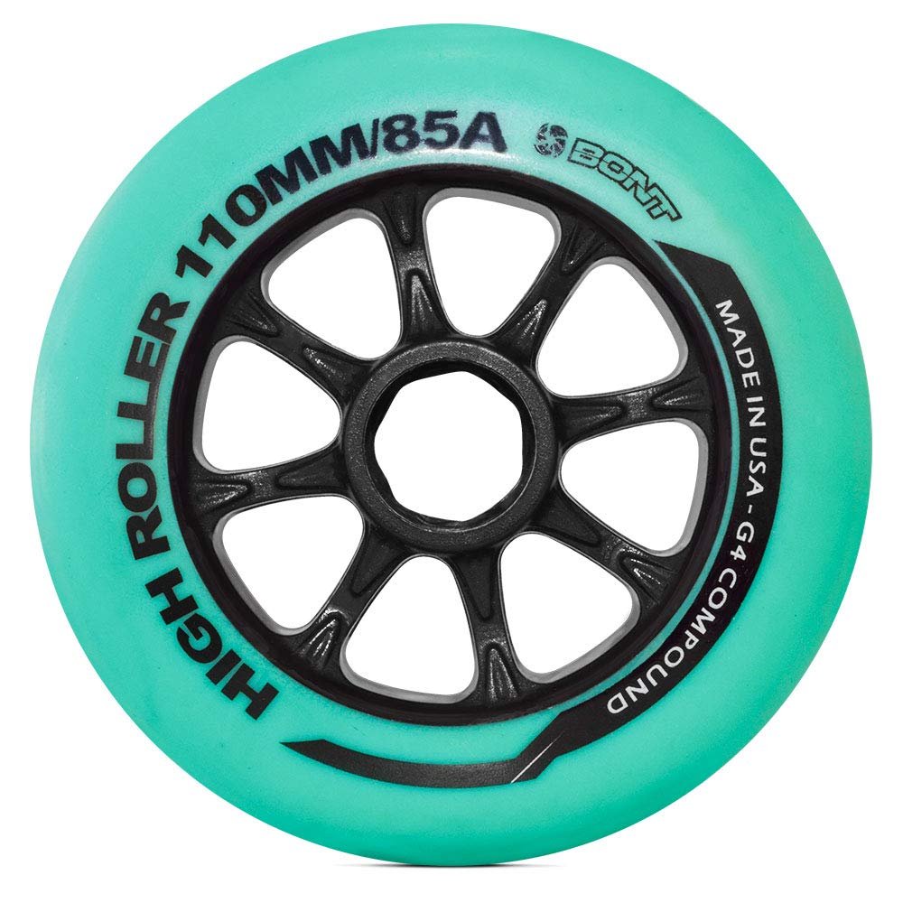 Bont Skates - Highroller Inline Speed Skating Racing Wheel - Dry Outdoor Road or Concrete - 80mm 84mm 90mm 100mm 110mm (110mm (Single Wheel))