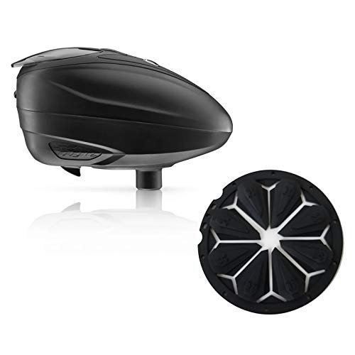Dye LT-R Electronic Paintball Loader - Black with HK Army Epic Speed Feed (Black with Blackout Epic Speed Feed)