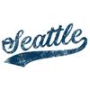 UGP Campus Apparel Seattle City Baseball Script - Hometown Infant Creeper Bodysuit - Newborn - White view 2