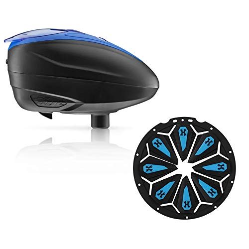 Dye LT-R Electronic Paintball Loader - Blue with HK Army Epic Speed Feed (Blue with Sapphire Epic Speed Feed)