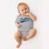 UGP Campus Apparel Tulsa City Baseball Script - Hometown Infant Creeper Bodysuit - 12 Month - Heather view 4