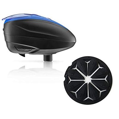 Dye LT-R Electronic Paintball Loader - Blue with HK Army Epic Speed Feed (Blue with Blackout Epic Speed Feed)