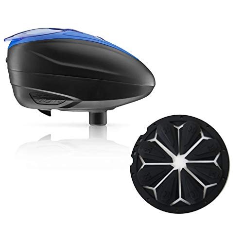 Dye LT-R Electronic Paintball Loader - Blue with HK Army Epic Speed Feed (Blue with Blackout Epic Speed Feed)