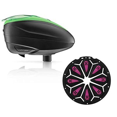 Dye LT-R Electronic Paintball Loader - Lime with HK Army Epic Speed Feed (Lime with Vivid Epic Speed Feed)