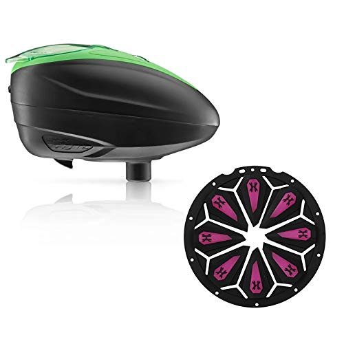 Dye LT-R Electronic Paintball Loader - Lime with HK Army Epic Speed Feed (Lime with Vivid Epic Speed Feed)