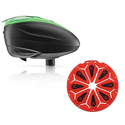 Dye LT-R Electronic Paintball Loader - Lime with HK Army Epic Speed Feed (Lime with Lava Epic Speed Feed)
