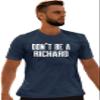 Go All Out XX-Large Navy Blue Adult Don't Be A Richard Funny T-Shirt view 1