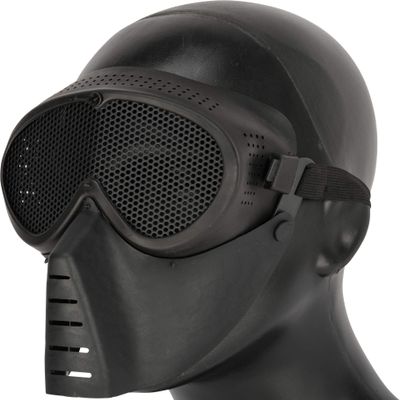 Evike Airsoft - SanSei Type Tactical Low Profile Airsoft Mesh Face Pro (Color: Black)