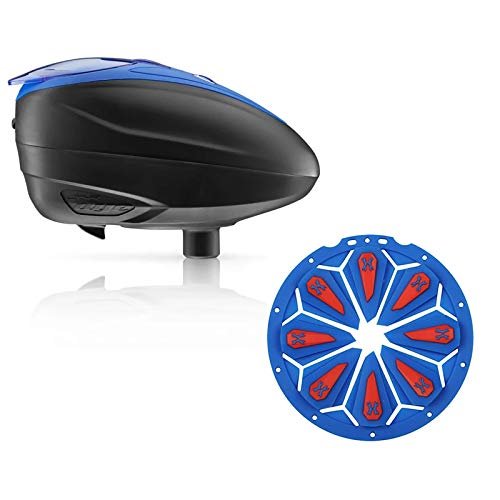 Dye LT-R Electronic Paintball Loader - Blue with HK Army Epic Speed Feed (Blue with Patriot Epic Speed Feed)