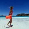 New Wave Swim Buoy 20L Orange PVC and Phone Pouch Bundle view 3