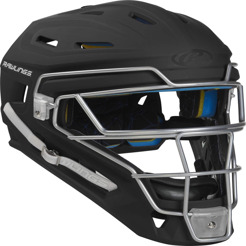 Rawlings | MACH Catcher's Helmet | Baseball | Junior (6 1/2" - 7") | Black/Black