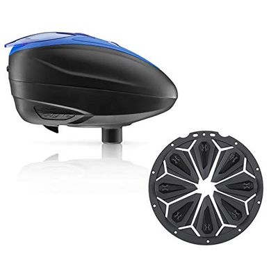 Dye LT-R Electronic Paintball Loader - Blue with HK Army Epic Speed Feed (Blue with Charcoal Epic Speed Feed)