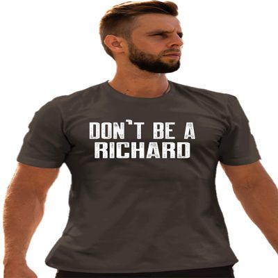 Go All Out XX-Large Heather Black Adult Don't Be A Richard Funny T-Shirt