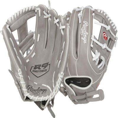 Rawlings | R9 Series Fastpitch Softball Glove | Pro I-Web | Grey | 11.75' | RHT