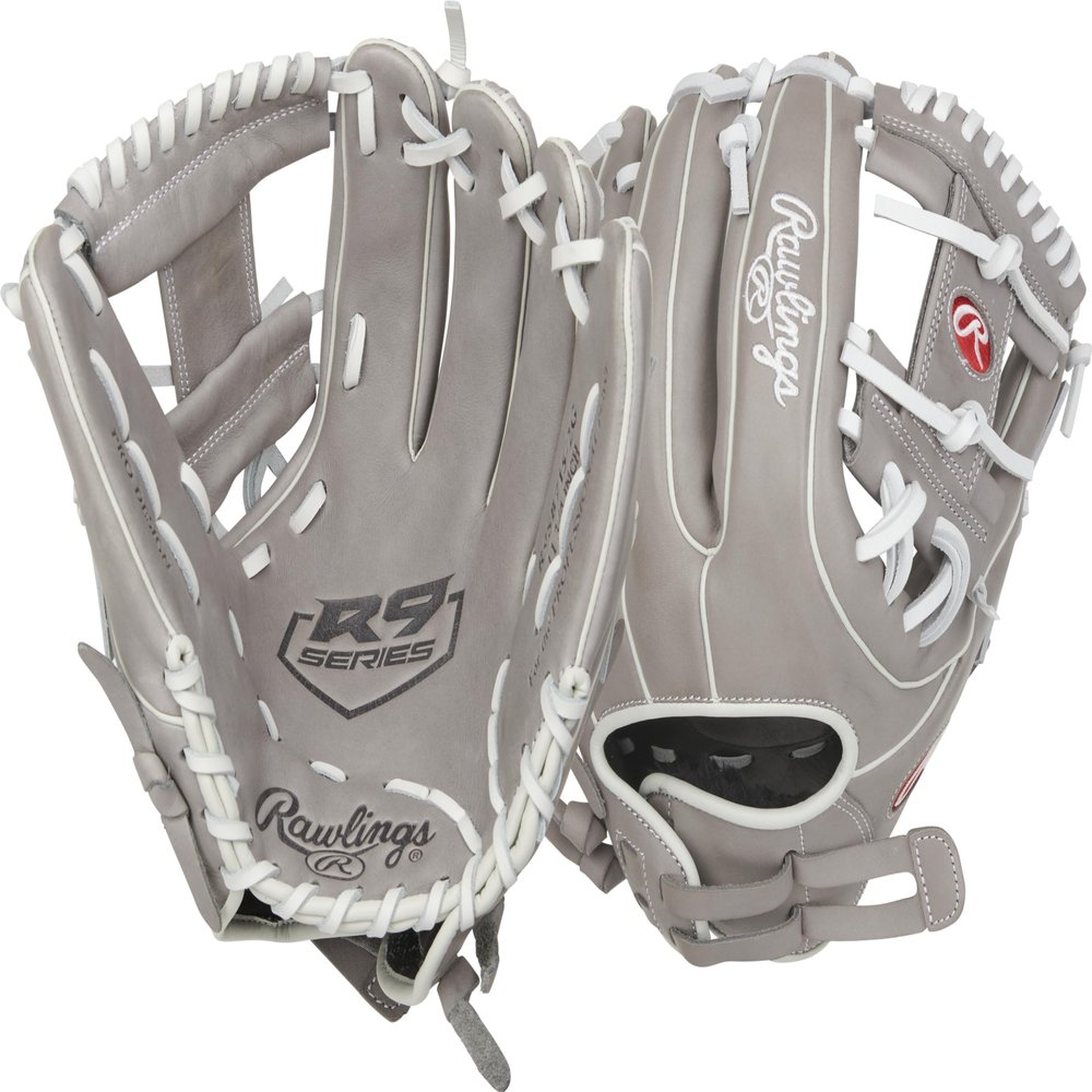Rawlings | R9 Series Fastpitch Softball Glove | Pro I-Web | Grey | 11.75' | RHT