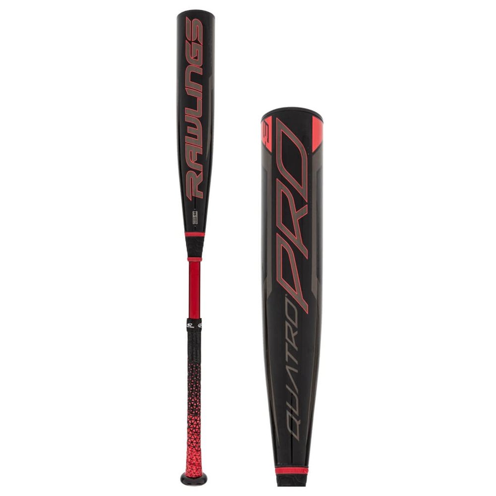 Rawlings 2021 Quatro Pro BBCOR Baseball Bat Series, 34 inch (-3)