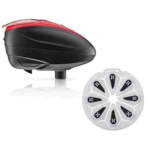 Dye LT-R Electronic Paintball Loader - Red with HK Army Epic Speed Feed (Red with Trooper Epic Speed Feed)