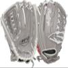 Rawlings | R9 Series Fastpitch Softball Glove | Double-Lace Basket Web | Grey | 12.5' | RHT view 1