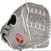 Rawlings | R9 Series Fastpitch Softball Glove | Double-Lace Basket Web | Grey | 12.5' | RHT view 2