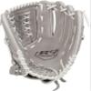 Rawlings | R9 Series Fastpitch Softball Glove | Double-Lace Basket Web | Grey | 12.5' | RHT view 3