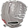 Rawlings | R9 Series Fastpitch Softball Glove | Double-Lace Basket Web | Grey | 12.5' | RHT view 4