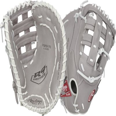 Rawlings R9 Series Fastpitch Softball First Base Mitt, Mod Pro H Web, 12.5 inch, Left Hand Throw