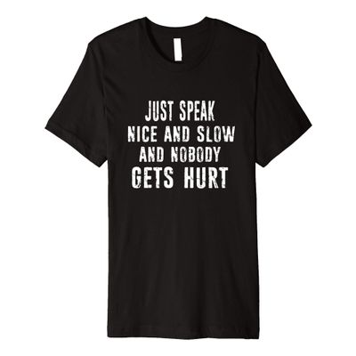 Court Reporter Stenographer Typist Gift Speak Nice And Slow Premium T-Shirt